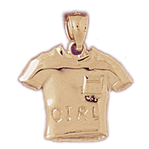 14K Gold Girl Charm-Daz-5959