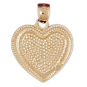 14K Gold Heart Shaped Lock Charm-Daz-7125