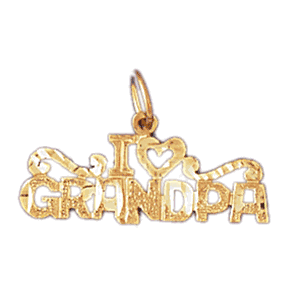 14K Gold I Love Grandpa Saying Charm-Daz-10058