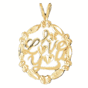 14K Gold I Love You Saying Charm-Daz-10161