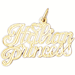 14K Gold Italian Princess Saying Charm-Daz-10409