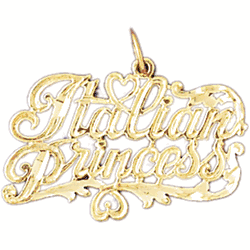 14K Gold Italian Princess Saying Charm-Daz-10410