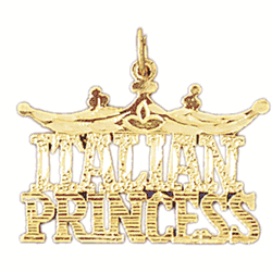 14K Gold Italian Princess Saying Charm-Daz-10411