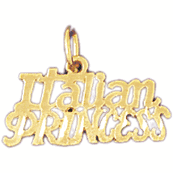 14K Gold Italian Princess Saying Charm-Daz-10413