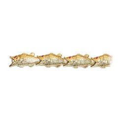 14k Gold Ladies Bass 7 1/2 Inch Bracelet - 502