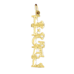 14K Gold Legal Saying Charm-Daz-10604
