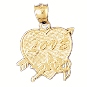 14K Gold Love Saying Charm-Daz-10209