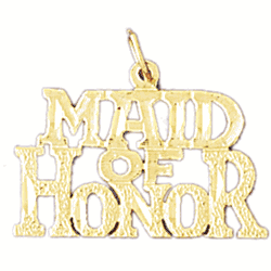 14K Gold Maid of Honor Saying Charm-Daz-10399