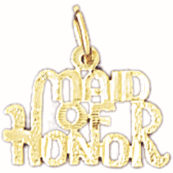 14K Gold Maid of Honor Saying Charm-Daz-10400