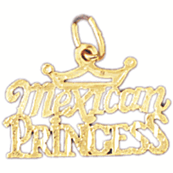 14K Gold Maxican Princess Saying Charm-Daz-10423