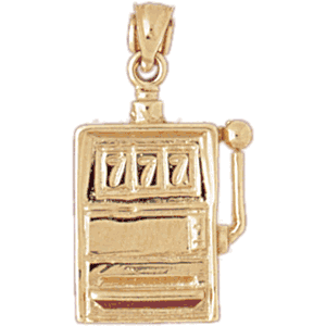 14K Gold Medium Slot Machine Charm-Daz-5416