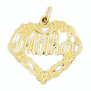14K Gold Mother Saying Charm-Daz-9756