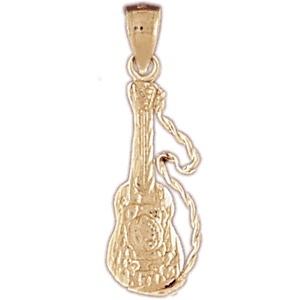 14K Gold Music Guitar Charm-Daz-6216