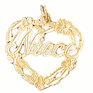 14K Gold Niece Saying Charm-Daz-9993