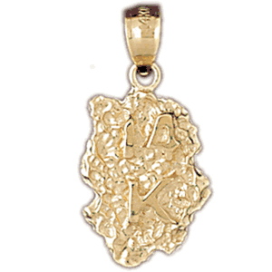 14K Gold Nugget Charm-Daz-5768