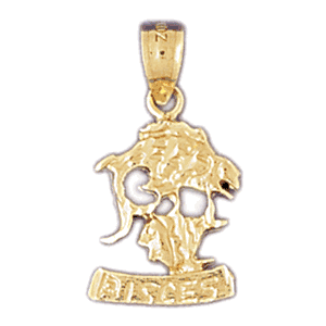14K Gold Pisces Charm-Daz-9367