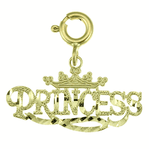 14K Gold Princess Saying Charm-Daz-10406