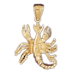 14K Gold Scorpio Charm-Daz-9423