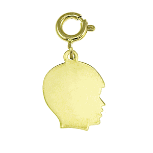 14K Gold Silhouette Side View Charm-Daz-5835
