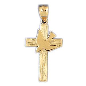 14K Gold Small Cross Charm-Daz-8266