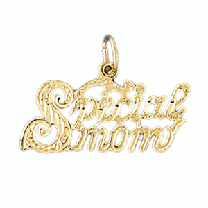 14K Gold Special Mom Saying Charm-Daz-9722