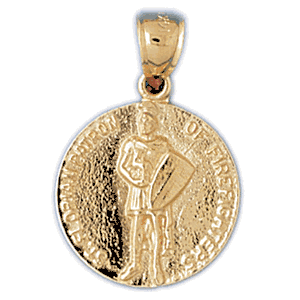 14K Gold St. Florian Charm-Daz-8815