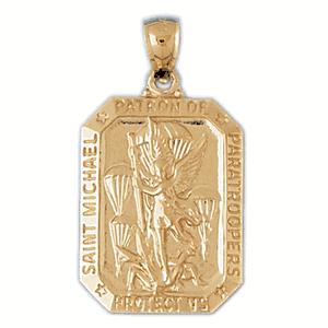 14K Gold St. Michael Charm-Daz-8792