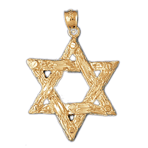 14K Gold Star of David Charm-Daz-9147