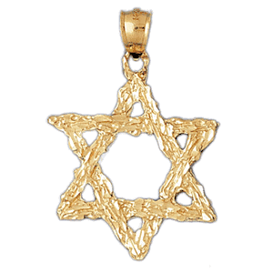 14K Gold Star of David Charm-Daz-9148