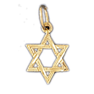 14K Gold Star of David Charm-Daz-9157