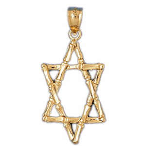 14K Gold Star of David Charm-Daz-9162