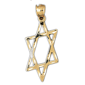 14K Gold Star of David Charm-Daz-9169