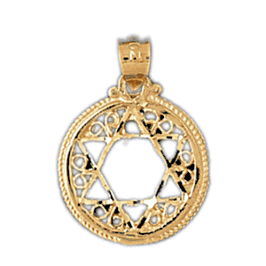 14K Gold Star of David Charm-Daz-9173