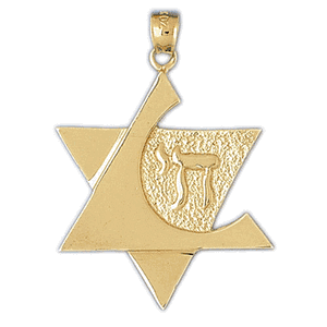 14K Gold Star of David Charm-Daz-9191
