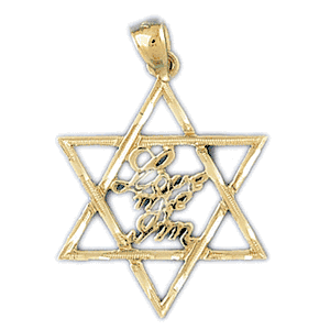 14K Gold Star of David Charm-Daz-9219