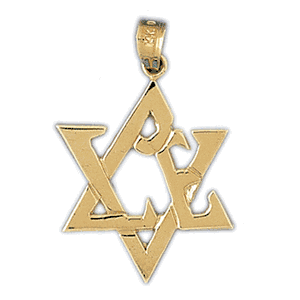 14K Gold Star of David Charm-Daz-9220