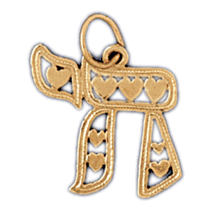 14K Gold Star Of David Medal Charm-Daz-9184
