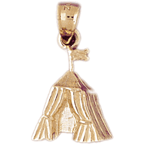 14K Gold Tent Charm-Daz-6974