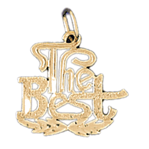 14K Gold The Best Saying Charm-Daz-10524