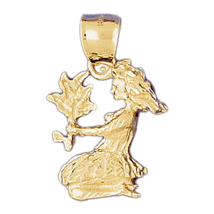 14K Gold Virgo Charm-Daz-9505
