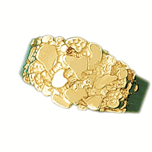 14k Yellow Gold Nugget Ring daz-14348