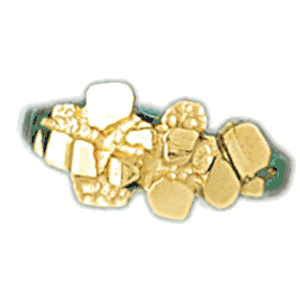 14k Yellow Gold Nugget Ring daz-14362