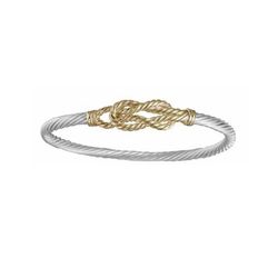 3.5mm Sailors Knot Cable Hook Bracelet W/14ky Head & Wraps 7.0  - CBL2C35SK70