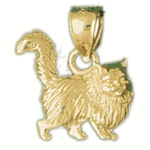 3-D Cat Gold Charm DAZ-2049