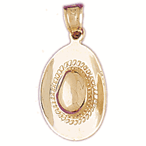 3-D Cowboy Hat Gold Charm DAZ-5171