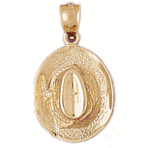 3-D Cowboy Hat Gold Charm DAZ-5172