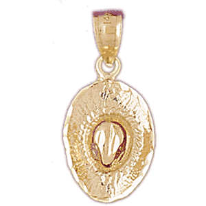 3-D Cowboy Hat Gold Charm DAZ-5173