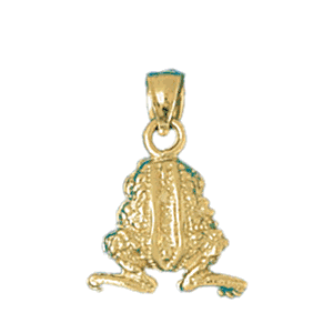 3-D Frog Gold Charm DAZ-1420