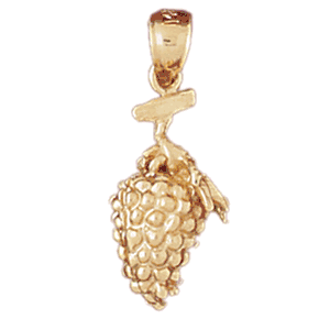 3-D Grapes Gold Charm DAZ-6876