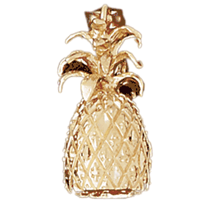 3-D Pineapple Gold Charm DAZ-6843